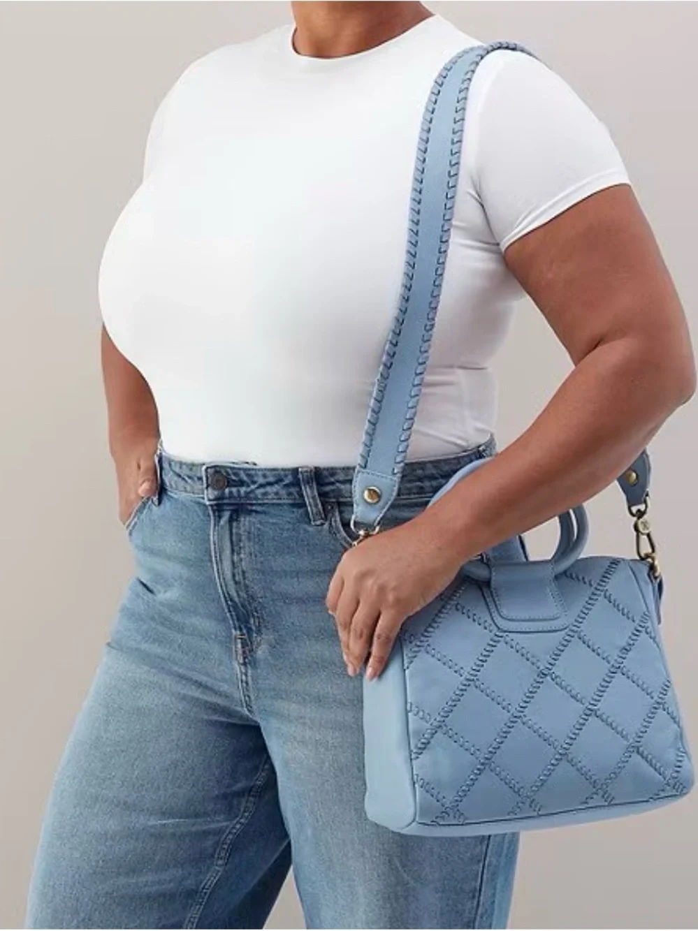 Hobo Sheila Bluebell Top Handle Medium Satchel Bag